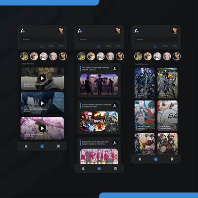 Anime Plus Snippet App Design adobe anime anime app design anime plus snippet app design app app design brand design darkui design designapp designer designs ecommerce figma snippet ui ui design webdesign webui