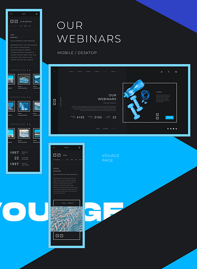 PV WEBINARS art black interface site ui ux webinars website