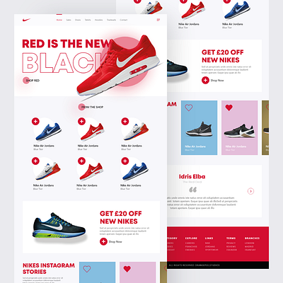 Nike Website Homepage design Concept. app brand design branding design designer designs ecommerce ecommerce webpage graphic design homepage logo nike ui ui design web webdesign webpage website webui