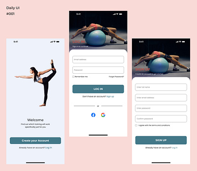 Signup/Login page 001 dailyui