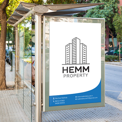 Logo & stationery designed for Hemm Property Consultant ads branding business card creative card design design graphic design india instagram post logo make me brand real estate surat