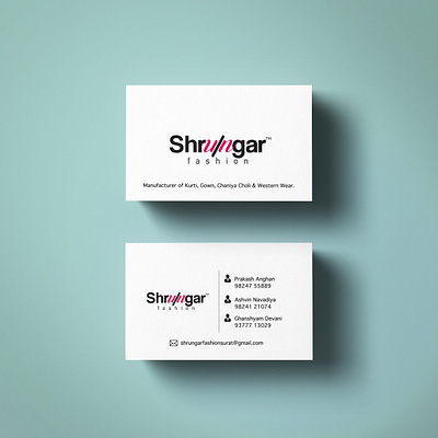business card designed for shrungar fashion ads branding design graphic design india instagram post logo real estate