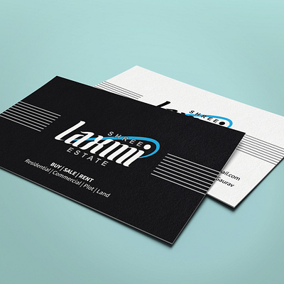 Business Card design for Laxmi Estate ads branding business card design graphic design india instagram post logo real estate