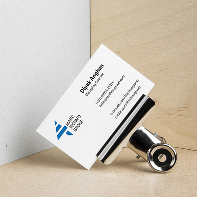 Business Card designed for 4 Matic Techno Group ads branding business card creative card design design graphic design india instagram post logo make me brand real estate surat