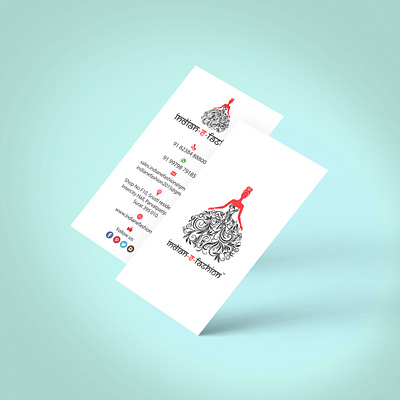 Business Card designed for Indian-E-Fashion ads branding business card design graphic design illustration india instagram post logo real estate