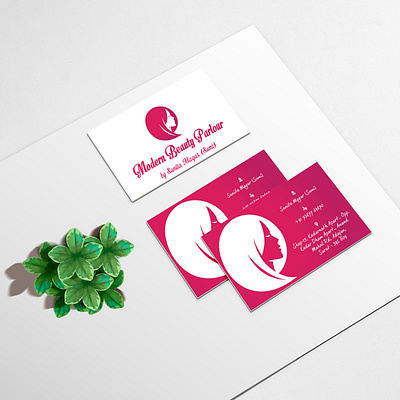 Business Card designed for Modern Beauty Parlour ads branding business card design graphic design india instagram post logo real estate