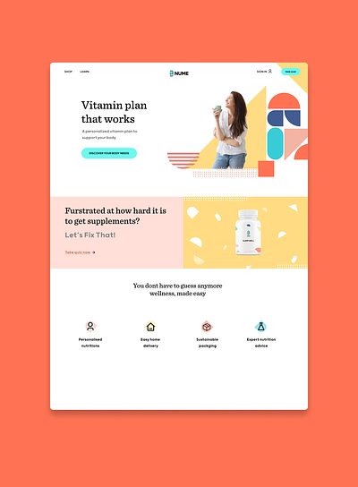 Vitamin Plans website app branding design illustration logo pill ui user user interface ux vitamin web website