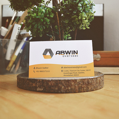 Business Card designed Abvin Overseas ads branding design graphic design illustration importexport instagram post logo overseas product design social media post