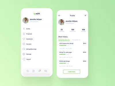 User Profile – Daily UI #006 006 app clean daily ui daily ui 006 dailyui006 dailyuichallenge freelance freelancing minimal mobile app profile page design profile view redesign upwork user user page user profile