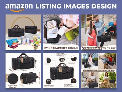 Pregnant Woman Travel Bag - Product Listing Images amazon listing images