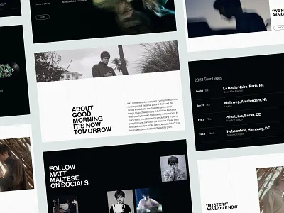 Matt Maltese Landing Page Redesign concept design music redesign ui ux website