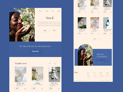 "Smell" perfume store concept figma interface perfume scent ui ux