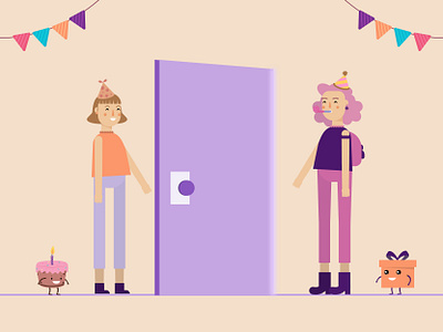 My best friend's birthday aftereffects design drawing illustration illustrator motiongraphics vector