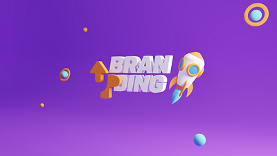 UP Branding Rocket 3d 3d modeling animation blender branding low polly rocket space