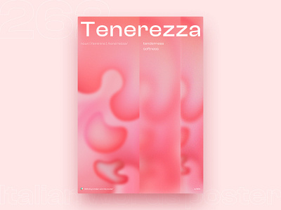 365 Italian words poster 365 italian words poster design adobe illustrator poster design font poster glam blur design graphic design illustration italian language pink design ui