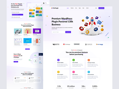 Pickplugin wordpress product Market Landing Page 2022 3d agency animation awesome design branding color creative design design graphic design illustration logo motion graphics top designer trending typography ui web design