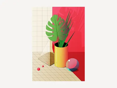 First composition art illustration