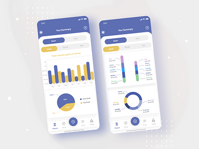 Chore management app for iOS and Android android app scheduler app app design application design chore app choredesign design illustration ios app schedule mobile mobile app mobile design schedule app scheduler app time management app typography ui ux