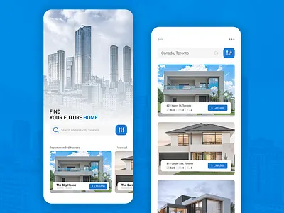 Real Estate Application app application design figma home house online real estate ui ux