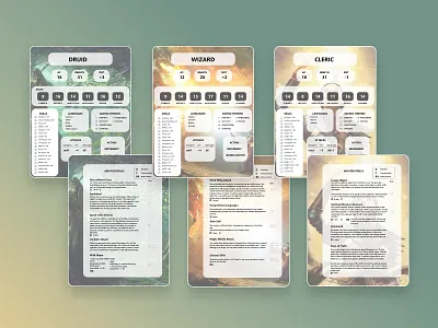 DnD Oneshot Cards adobe design game graphic design illustration photoshop ui ux xd