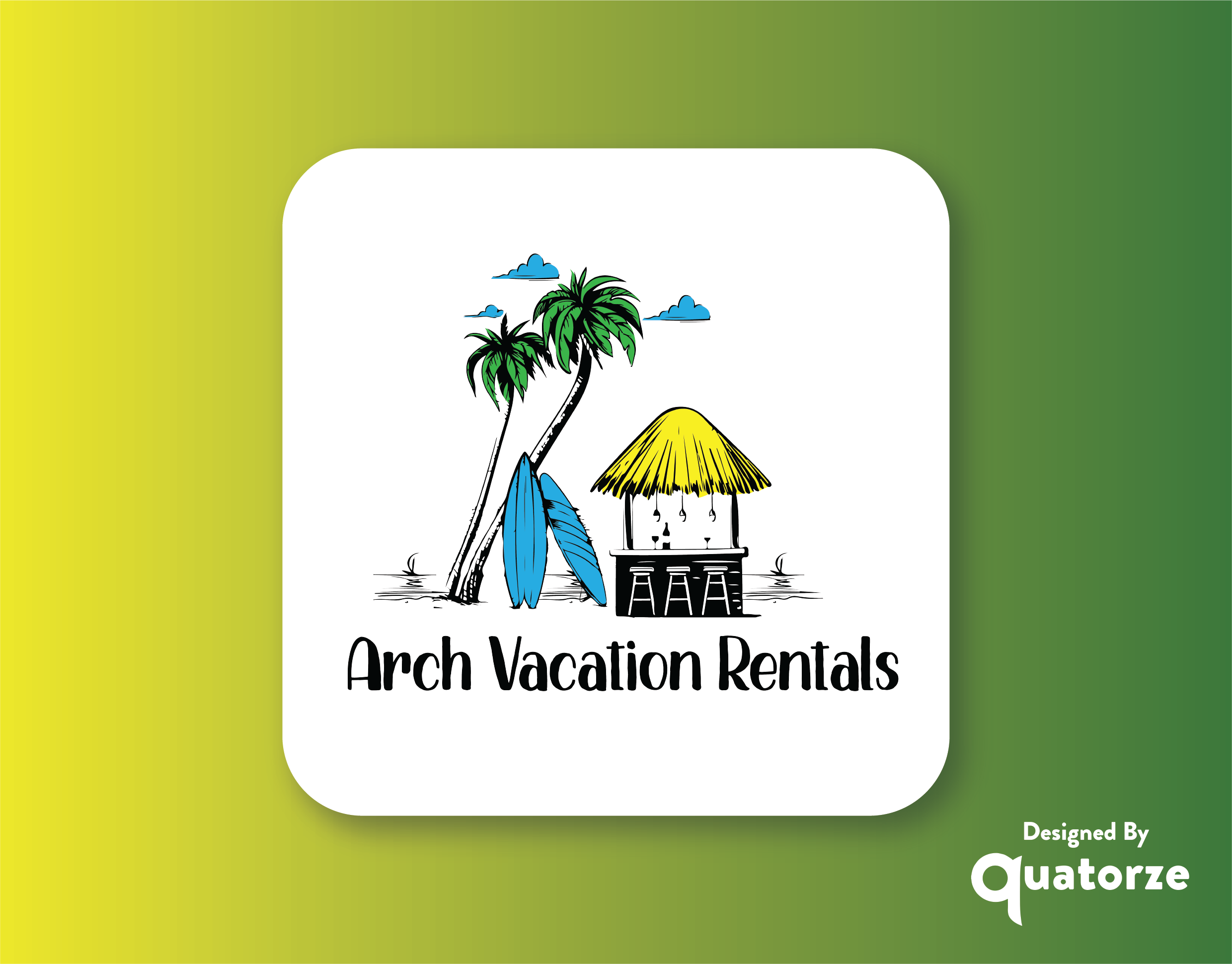 Logo design for Arch Vacation Rentals by Quatorze Designer on Dribbble