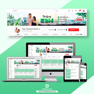 YouTube Banner for Couple Channel banner banners branding channel art couple couple banner couple channel art couple youtube banner creative design youtube