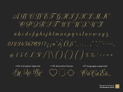 Monogramica Type Specimen calligraphy classic font elegant frames hand lettering handwriting initials kalligrafie logo creator font logotype monogram monogram font monogram logo script scriptfont specimen type typography wedding monogram wordmark