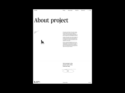 Landscapes of the Samara region / About project grid landscape minimal photos ui ux web webdesign