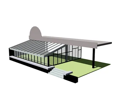 Architecture project 3d model vizualization building structure