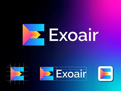 Modern E Letter Airlines Logo abstract logo aircraft airline branding airplane logo airport logo airways logo aviation company logo brand identity branding design e letter airlines logo e letter logo e logo e mark geometric logo gradient modern airlines logo modern letter logo modern logo spaceship company