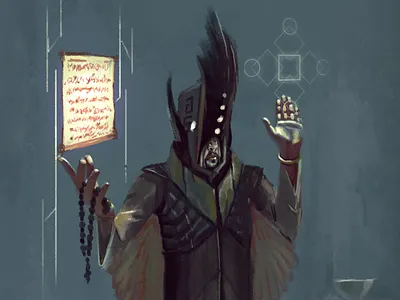 The Archbishop of Nin character digital painting fantasy illustration photoshop