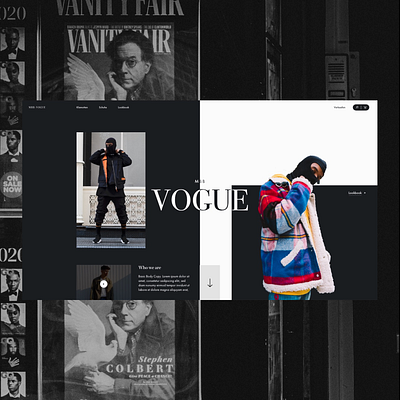 Fashion website landing page UI/UX Design ecommerce fashion figma landing page lookbook luxury serif typography webdesign