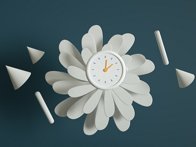 3D Abstract Clock 3d cinema4d clock design modelling octane render time