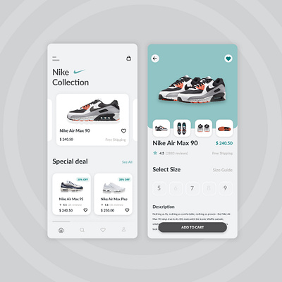 Nike App Design product design ui ux product design