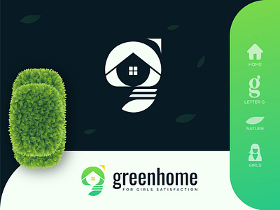 Green Home Logo Design brand identity branding branding agency design green greenhome logo home leaf logo house logo letter logo logo logo design logo mark logo type logos minimal modern logo mortgage logo nature logo property logo real estate