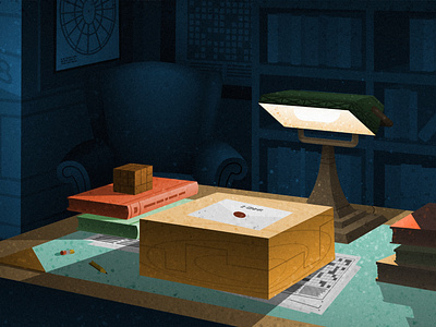 Puzzle Society - Office canadian artist graphic design illustration mystery retro vintage