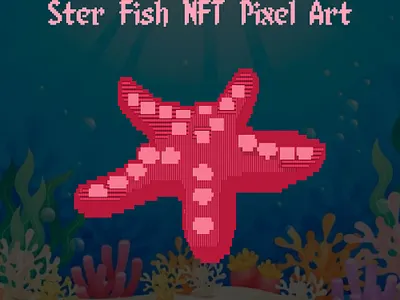 NFT PIXEL ART (Star Fish) 64 bit branding cardanonft design fnt pixel art graphic design illustration logo nft nft collection pixel pixel art pixel art design pixel maker pixeld star fish pixel star pixel