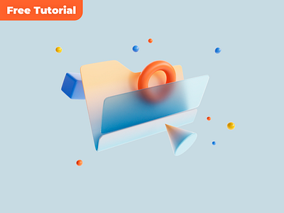 Render folder with gradient 3d artist 3d folder 3d gradient 3d render 3d tutorial blender blender render free geometry 3d gradient simple 3d tutorial