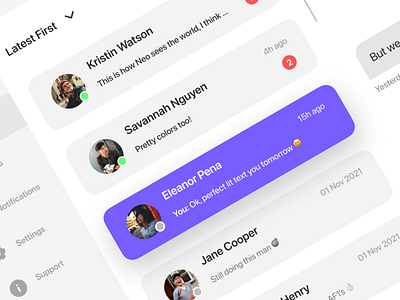 Message with Lightmode clean dailyui message ui ux