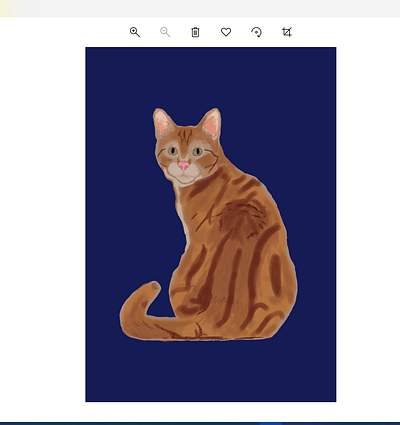 Ginger Cat animal blue cat cute feline fur illustration nature sit sitting