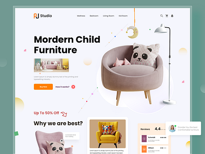 Furniture e-commerce Website Landing Page aesthetic brown clean creative ecommerce design furniture furniture app furniture store furniture webdesign furniture website design home decoration kids kids furniture landing page modern furniture online store shopify uiux design web design website