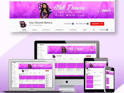 Beauty Channel Art | YouTube Banner Design for Beauty Channel banner banners beauty branding channel art creative design girly graphic design lifestyle modern youtube youtube banner youtubebanner