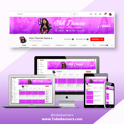 Beauty Channel Art | YouTube Banner Design for Beauty Channel banner banners beauty branding channel art creative design girly graphic design lifestyle modern youtube youtube banner youtubebanner