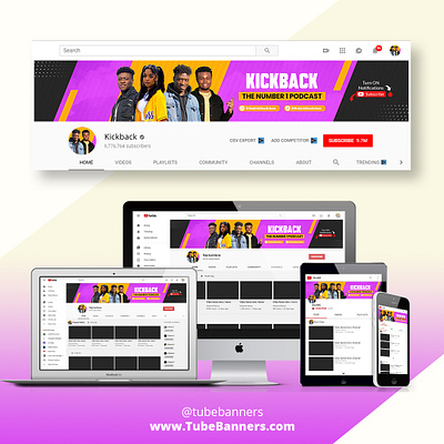Podcast Channel YouTube Banner banner channel art creative design graphic design podcast podcast banner podcast channel art youtub channel art youtube