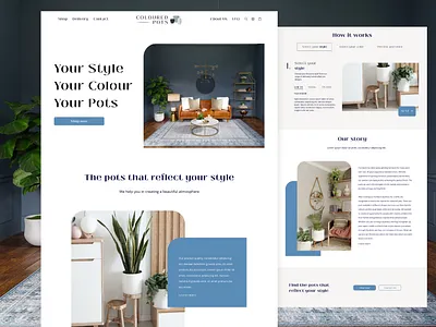 Concept 3 - Landing page./ branding color palette concept design design exploration landing landingpage typography ui ux visual design