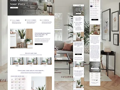 Concept 2 - Landing page./ branding color palette concept design design desktop interior landing landingpage mobile pots ui ux visual design