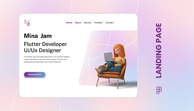 landing page graphic design illustration landing page logo ui uiux ux website