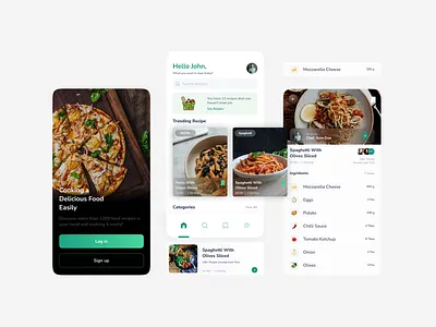 Food Recipe App Design app application concept dailyui dailyuidesign design figma food food recipe app idea illustration new recipe recipe app ui uidesign uiux