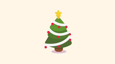 Christmas tree christmas daily design flat flat design icon illustration minimalist tree ui