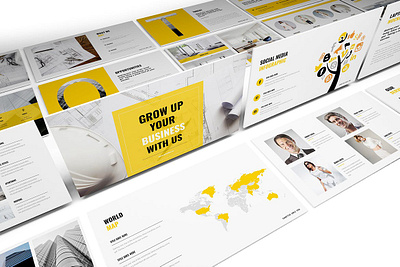 Construction Keynote Template apartment architec architecture branding building construction corporate deck design designposter graphic design illustration key keynote pitch pitch deck powerpoint presentation realestate template